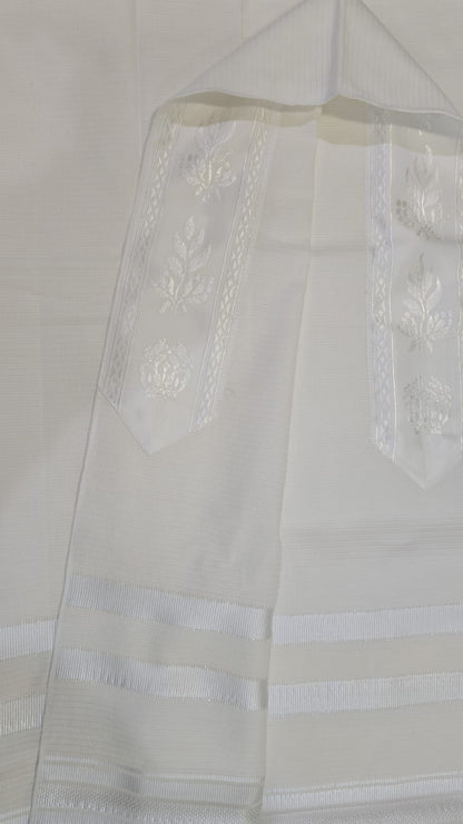  Tallit Gadol Ashkenazi – 100% Cotton Prayer Shawl
