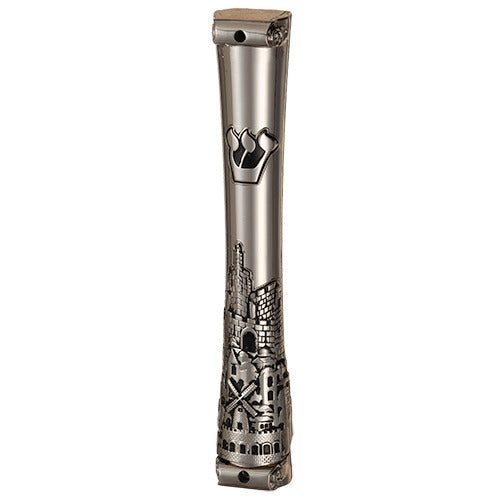 Nickel Mezuzah 12 Cm for Door - Self-Stick Modern Mezuzah Case